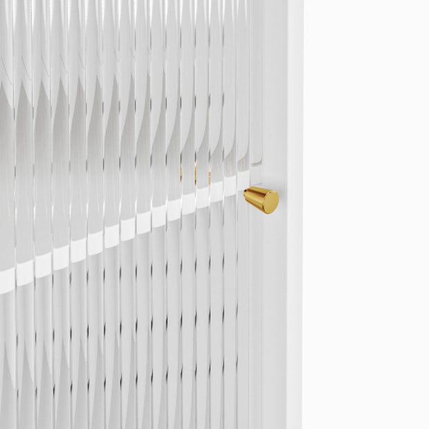 Uitschuifbare Bartafel met Opbergruimte - Moderne Verplaatsbare Bartafel - Telescopische Bartafel met LED - Bartafel - Bistrotafel - Hoge Tafel - Kookeiland - Bistrotafel - (138-204×39×105cm) - Wit & Goud