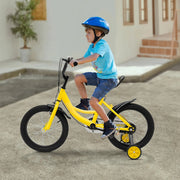 Kinderfiets - 16 Inch - Spelen - 5 tot 8 Jaar - Buiten - Geel / Wit