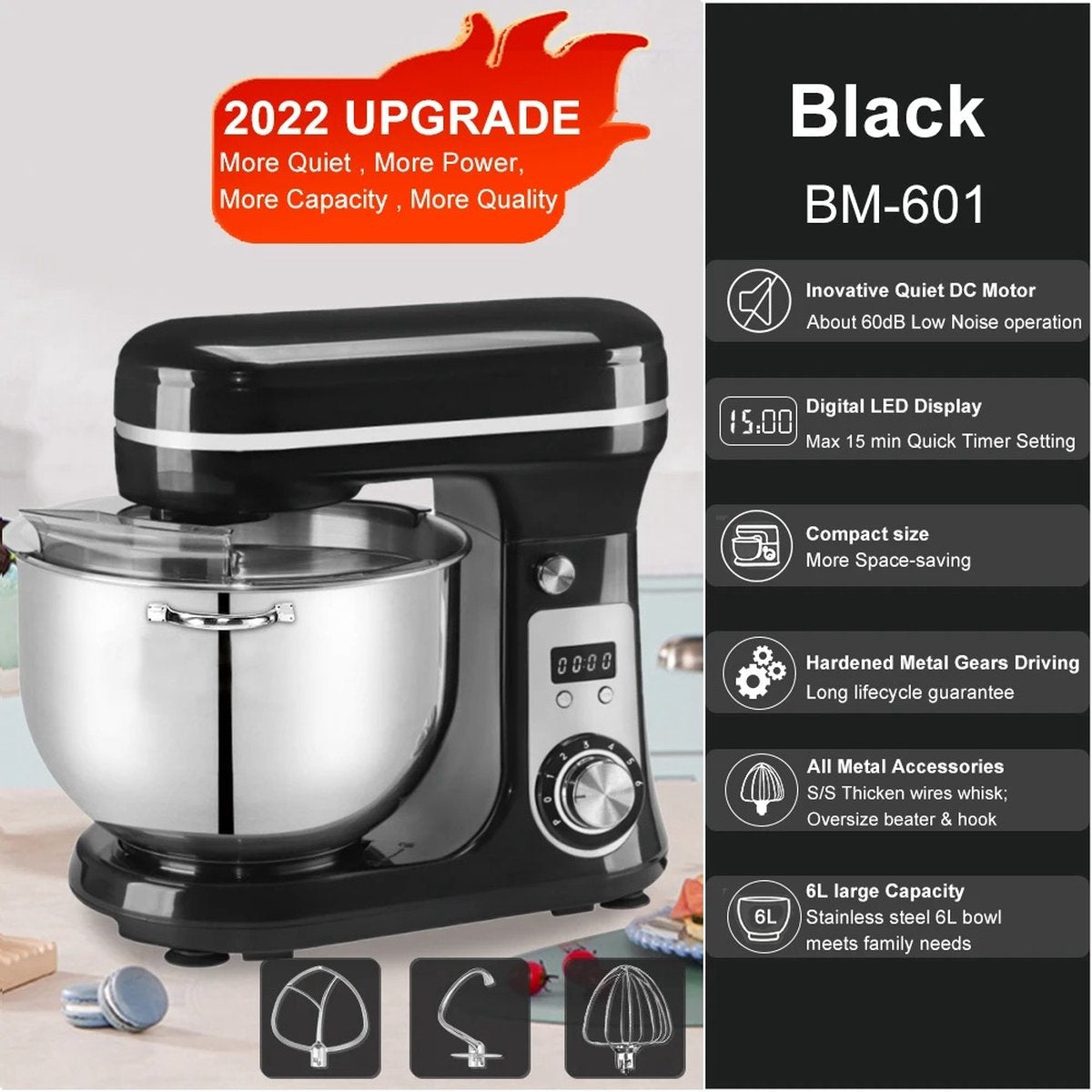 Food processors - Food robot - Food processor - Kitchen mixer - Food processors &amp; mixers - 6L - 1200W