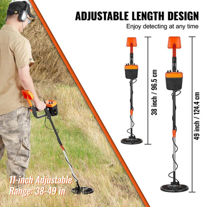 Metaaldetector - Professionele Metaaldetector - Onder Water Metaaldetector - 20,4x20,4cm - Waterdicht - Goudzoeker - Accu - Oplaadbaar - Detectieapparaat - Digitaal