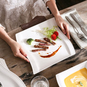 Dinnerware set - 12 persons - Porcelain - 12 pieces - Plate set 12 persons - Plate set 12 pieces - White