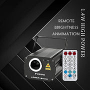 Laser Lamp - Professionele Laser Show - Lasershow - DJ Laser Licht - Erg Hoge Kwaliteit - Animatie Laserlicht Disco Podium Verlichting - 1400 MW