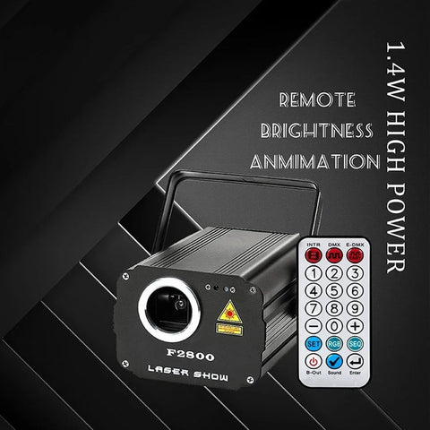 Laser Lamp - Professionele Laser Show - Lasershow - DJ Laser Licht - Erg Hoge Kwaliteit - Animatie Laserlicht Disco Podium Verlichting - 1400 MW