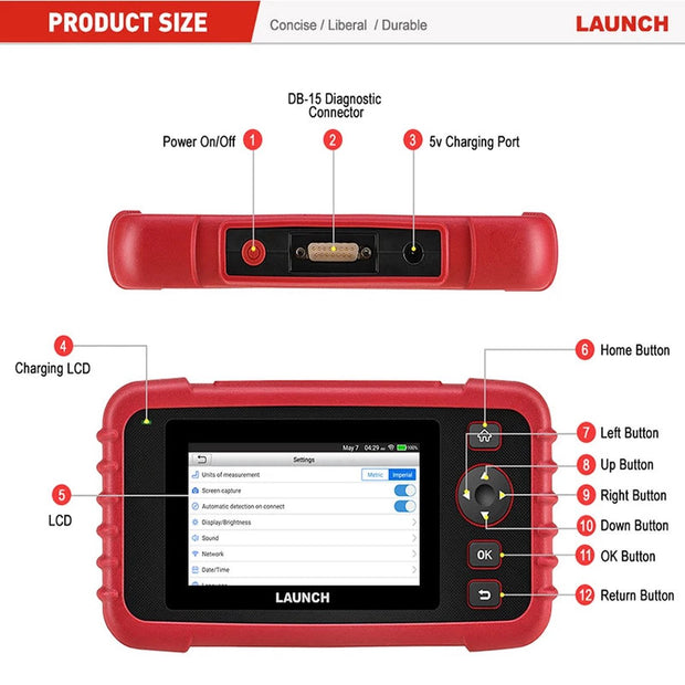 OBD2-scanner - OPBD2 - Slimme Diagnosetool - Professionele Tool - DIY-Codelezer - Foutverwijdering - Diagnosecomputer - TMPS-Autoscanner - Diagnostisch Hulpmiddel voor Auto's - Zwart & Rood