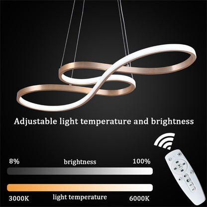Hanglamp - Kroonluchter - Goud - Woonkamerlamp - Dimbaar Met Afstandsbediening - Moderne lamp - Eetkamer Lamp - LED Plafondlamp - Plafonniere