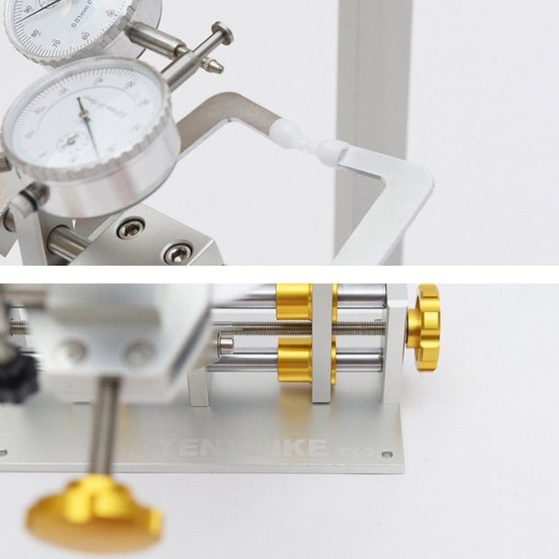 Trauning Stand - Racefiets Wiel - Reparatie Tool - Wiel Reparatie - Geel - Velgen Correctie - Kalibratie Stand