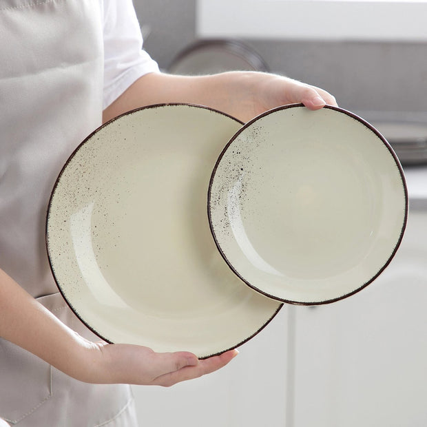 Luxe Serviesset – 32 Delig – 8 Persoons – Keramiek - Bordenset – Dinnerplaten – Dessertborden - Kommen - Mokken - Schaaltjes - Beige