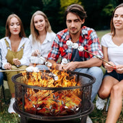 Outdoor Fire Pit - Patio Fireplace - Fire Barrel - Fire Pit With Spark Screen
