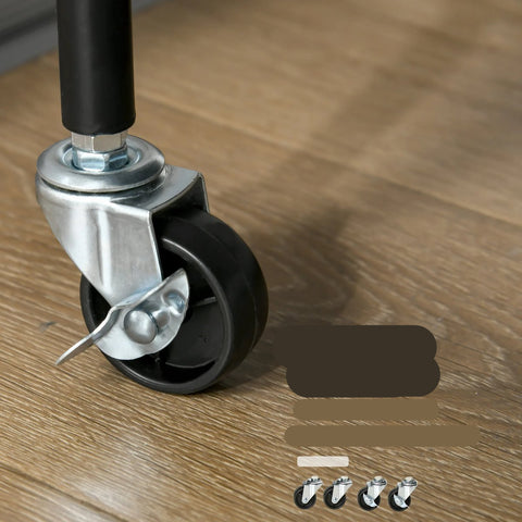 Rollende Barkar - Zwart - Drankwagen - Serveerwagen - Barkar Met Wielen - Theewagen - Keukentrolley