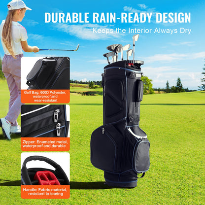 Golfbag – Waterdichte en Duurzame Golftas – 14-Vaks Indeling – 11 Opbergvakken – Comfortabel - Draagbaar en Stofdicht