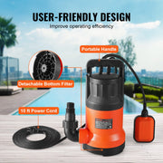 Dompelpomp - Waterpomp - 400w - 9500l/U - 7,9m Opvoerhoogte - 2510 GPH - Geschikt voor Tuinen - Vijvers - Zwembaden