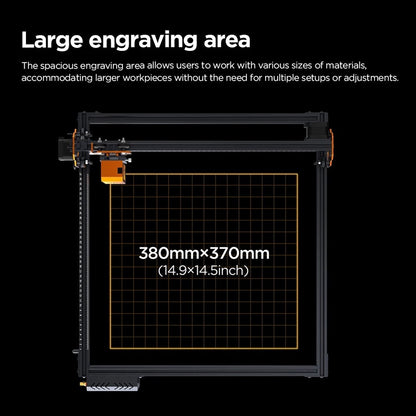 Lasergraveer machine - Laser Graveer - Professioneel gebruik - 6W - USB/APP/Online/TF - 10000mm/min - 6000mw - 24V 3A DC - 32Bit - CNC - Hout, Glas, Plastic, Leer, Papier, Etc. - Zwart