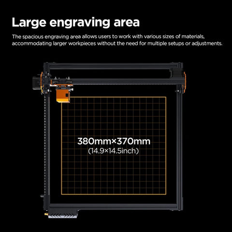 Lasergraveer machine - Laser Graveer - Professioneel gebruik - 6W - USB/APP/Online/TF - 10000mm/min - 6000mw - 24V 3A DC - 32Bit - CNC - Hout, Glas, Plastic, Leer, Papier, Etc. - Zwart