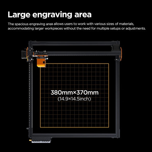 Lasergraveer machine - Laser Graveer - Professioneel gebruik - 6W - USB/APP/Online/TF - 10000mm/min - 6000mw - 24V 3A DC - 32Bit - CNC - Hout, Glas, Plastic, Leer, Papier, Etc. - Zwart