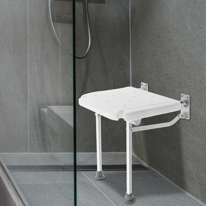 Inklapbare Douchestoel – Opvouwbare Muurstoel voor Douche – Aluminium Wandstoel met Antislip Zitting – Veilig & Comfortabel – Badkamerstoel tot 150 kg - QUORE