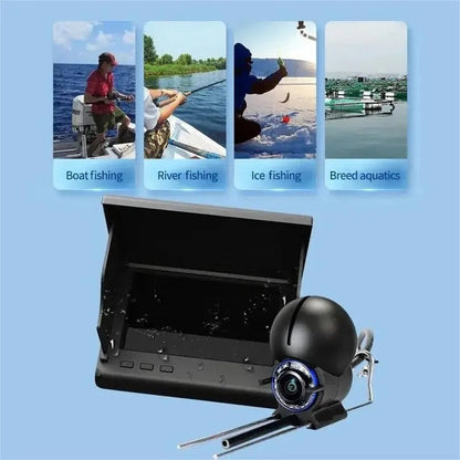 Fish Finder - Fish Finder - LCD 4.3 Inch Display - Underwater - 220° Fishing Camera - 1080P - 9 Hours Endurance - Night Vision - 30m