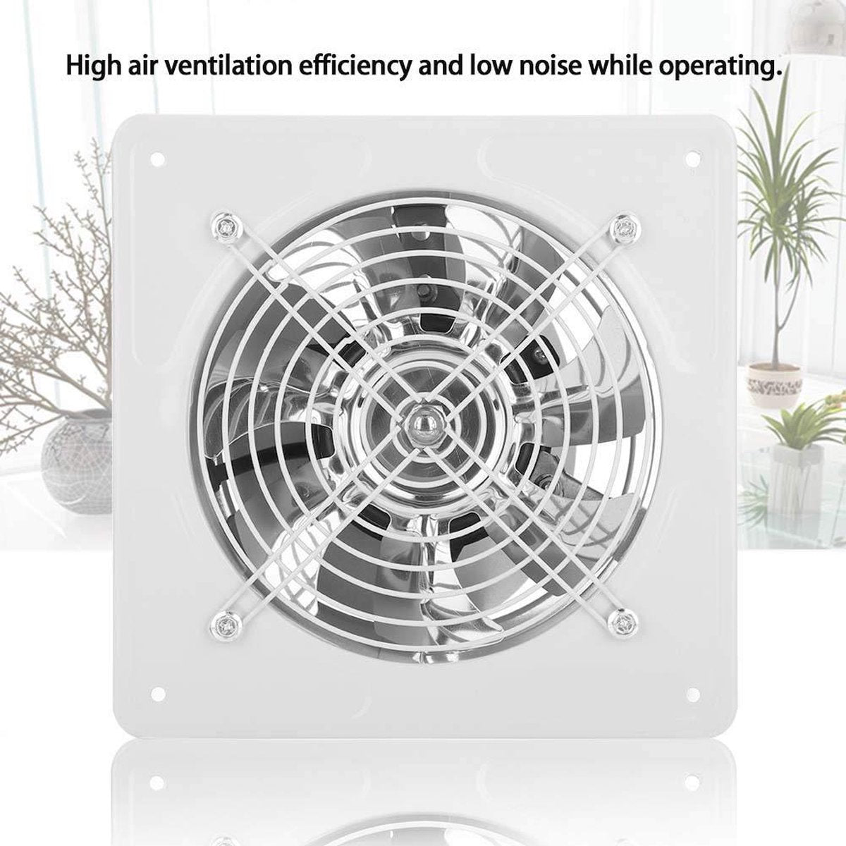 Axial Exhaust Blower Flow Fan for Warehouse Restaurant Garage - White .