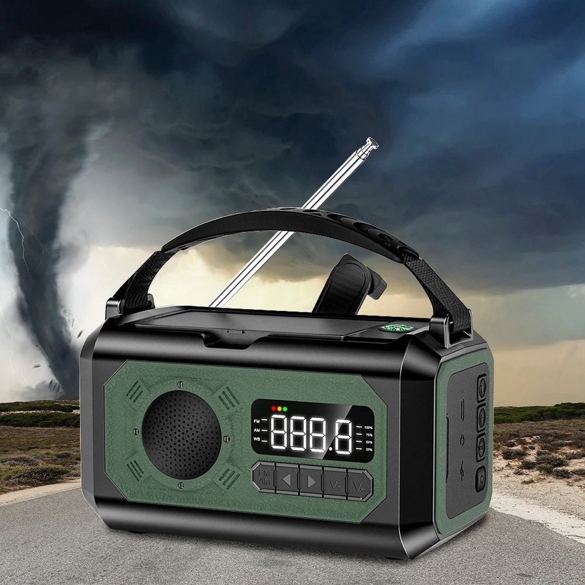 Noodradio - SOS Noodradio - Radio - Zonnepaneel - Led Verlichting - Zonne Energie - Emergency Radio - SOS Radio - QUORE