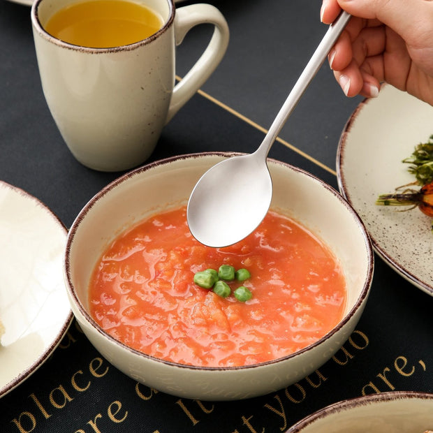 Serviesset - 32-delig - Steengoed Keramiek - Diner- & Dessertborden, 800ml Kommen & Mokken - Elegant & Milieuvriendelijk