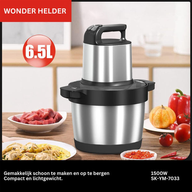 Elektrische Groentesnijder Multifunctioneel - Vleesmolen - Gehaktmolen - Uiensnijder - Zwart