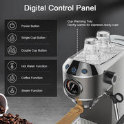 Espressoapparaat - Professionele Kwaliteit - 20 Bar - Semi-automatisch - Melkopschuimer - Inclusief Koffiemolen - Barista - Espresso - Cappuccino - Latte en Mocha