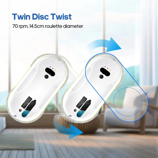 Robotstofzuiger - Robotstofzuiger met Dweilfunctie - Roborock - Raam Robotstofzuiger - 240V - 800W - Wit