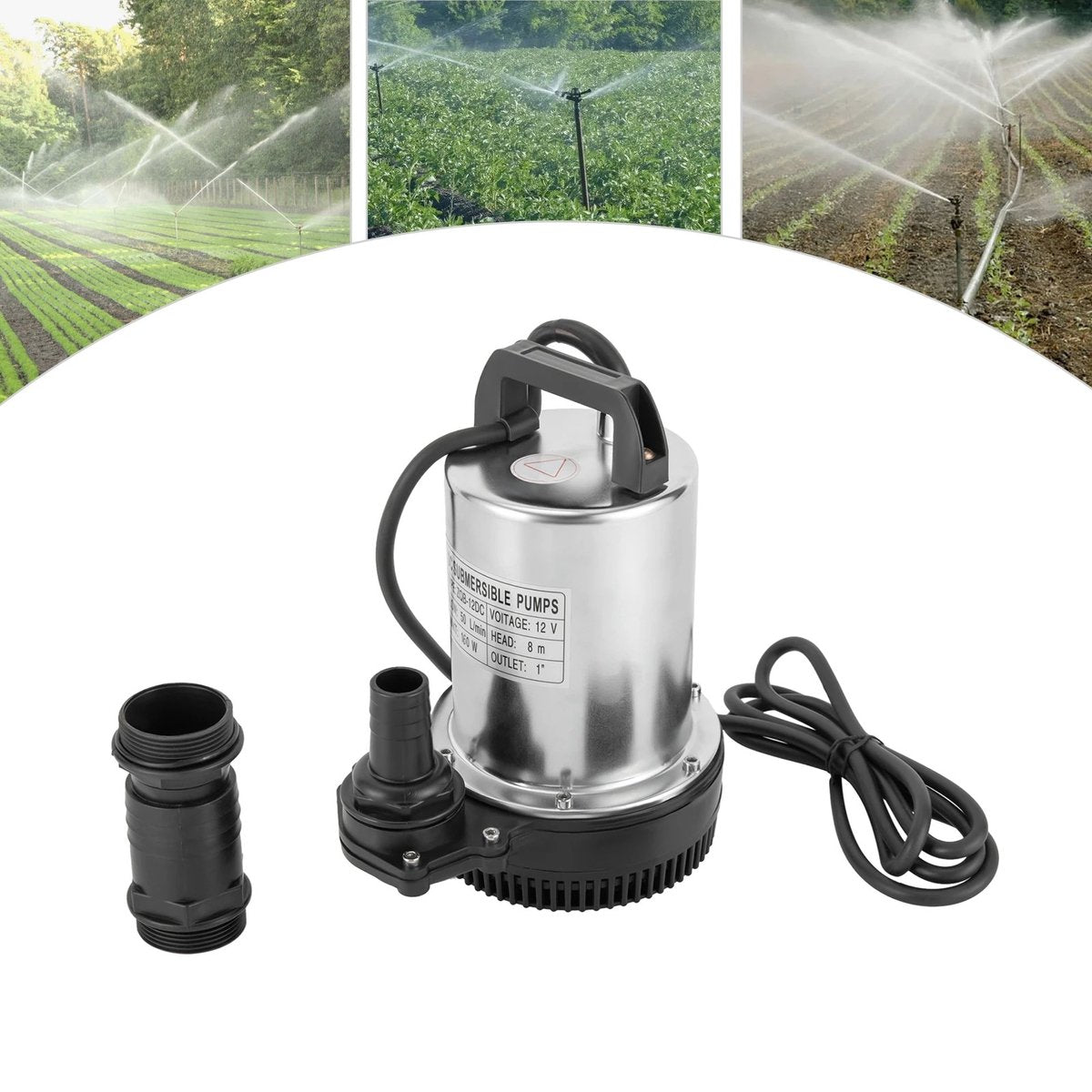 Dompelpomp - Vuil en Schoon Water - Compacte Vuilwaterpomp - Gepolijst RVS - Krachtig en Duurzaam - 50 L/min - 12V - 160W