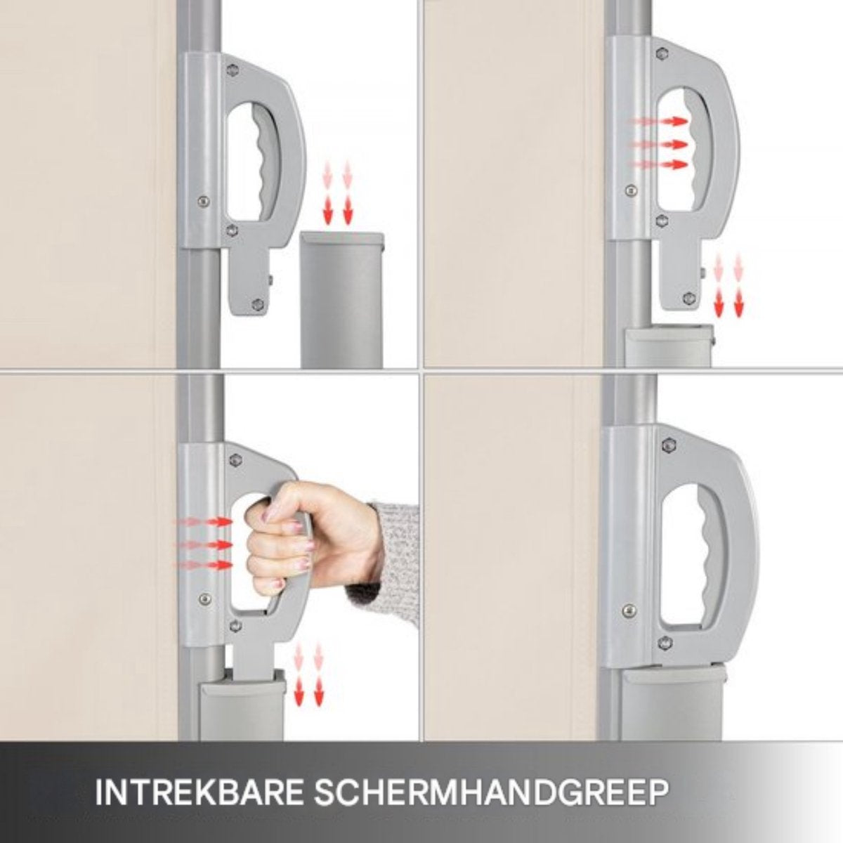 Windscherm - Uitschuifbaar Terras Rolgordijn - Uitschuifbare Zijluifel - Buitenprivacy Polyester - Waterdicht - Uitschuifbaar Terrasscherm - Ruimteverdeler - Windscherm - 160 x 300 cm (Copy)