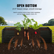 Verhoogd Bed Plantenbak - Groentebed - Bloembak - Kruidenbed - Gegalvaniseerd Metaal - Tuinbed voor Groenten - Fruit - Kruiden en Vetplanten - Donkergrijs