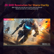 Gamingmonitor - 24-inch 2560*1440 16:9 snel IPS-scherm - 180 Hz - FreeSync en G-Sync - 126% sRGB - HDR-ondersteuningweinig blauw licht - ondersteuning voor wandmontage en kantelaanpassing - 2 x HDMI2.0 - 2 x DP1.4 - 1 x koptelefoonaansluiting