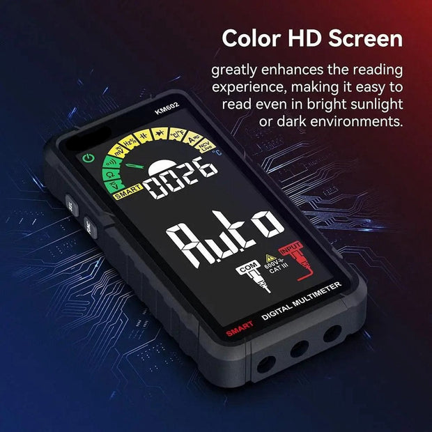Digitale Multimeter Pro 602 - Oplaadbaar - Spanning Meter -AC/DC - Slimme Modus - True-RMS Functie - Dubbele Beveiliging - Meet Accessoires