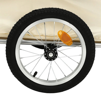 Fietsaanhangwagen - Fietstrailer - 50KG - Beige Blauw - Aluminium