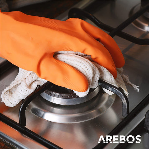 Gas hob 4 burners - stainless steel - incl. grids &amp; ignition protection