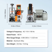 Draadstripmachine - 1.5-25mm -180W - Elektrische Koperdraad Strippen Machine Gemaakt van Aluminiumlegering - voor het Strippen van Koperdraad