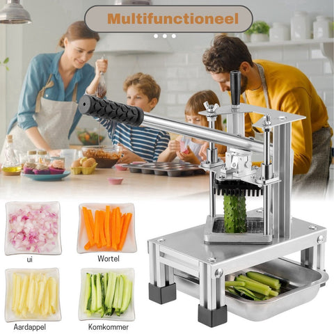 Frietsnijder Roestvrijstaal - Patatsnijder - Aardappelpers - Aardappelsnijder - Fritessnijder