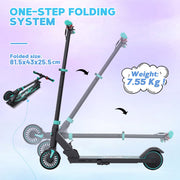 Elektrische Step Kinderen - Kinderstep Inklapbaar - 250W - Max 20km/u - 5.5" Wielen - Blauw