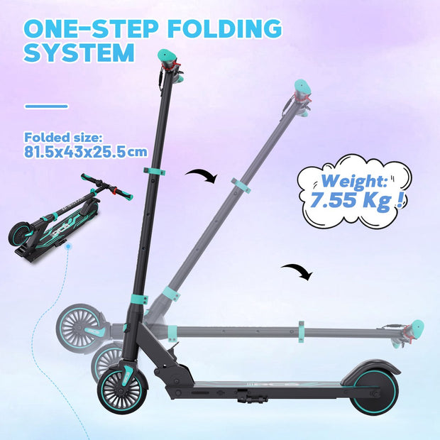 Elektrische Step Kinderen - Kinderstep Inklapbaar - 250W - Max 20km/u - 5.5" Wielen - Blauw