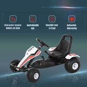 Skelters voor Jongens - Ligfiets - Verstelbaar Zadel - 104x66x57cm - Zwart/Wit