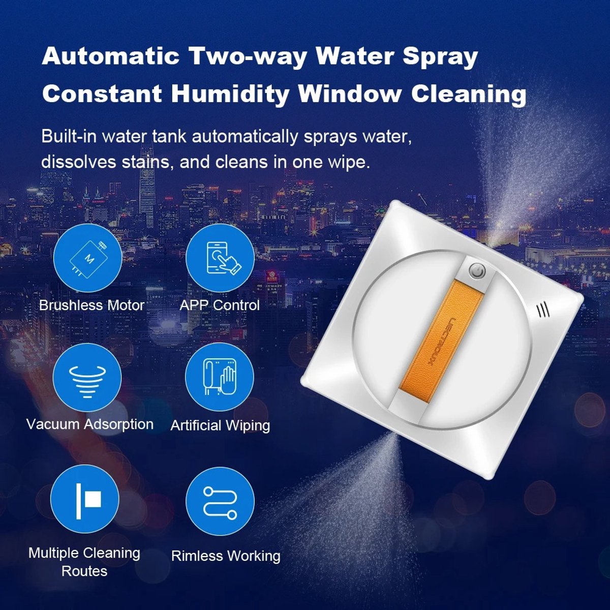 Ruitenwisser Robot - Ruitenwasser - Met Afstandsbediening - Met Appbediening - Magnetisch - Wit