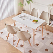 Eetkamerstoelen - Eetkamerstoel - Scandinavische Stijl - Kuipstoel - Ergonomisch - Set van 4 - Beige