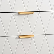 Kast - Huiskamer - Dressoir - Ladeblok - Wit/Goud - 60x34x90 cm - Buffetkast - Design Kast - Keuken - Woonkamer