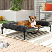 XXL Dog Bed - Dog Sofa - Dog Bench - Elevated - Pet Basket - Pet Cushion - Pet Mat - Pet Bed - For Indoor and Outdoor Use - Lounger - Removable Plush Bolster - Cooling for the Summer