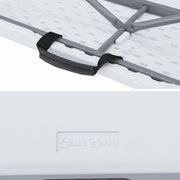 Fiesta opvouwbare receptie tafel en plastic banken 180cm, campingtafel