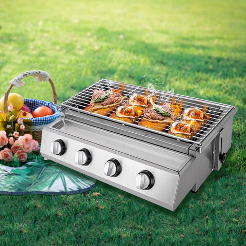 Gas bbq - buitenkeuken - RVS - Barbecue - barbeque - barbecues - gas - familie - eten gezelligheid