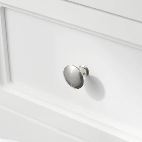 Nachtkastje - Klein dressoir - bijzettafel - Nachtkastje Met 2 Lades - Barok - Wit- 40x30x60cm