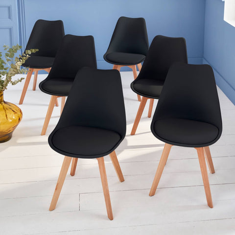 Set of 6 dining room chairs, nils, 42x55x81cm