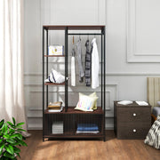 Garderoberek - Kleerhangers - Garderoberek Wand - Garderoberek Organiser - Garderoberek Schoenen - 90 cm x 40 cm x 167 cm - Licht Eiken Zwart