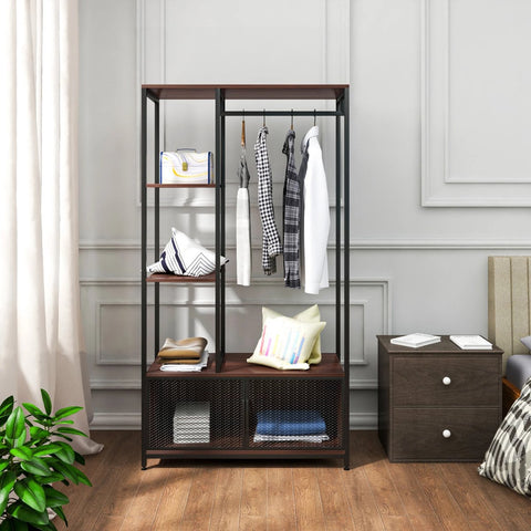 Garderoberek - Kleerhangers - Garderoberek Wand - Garderoberek Organiser - Garderoberek Schoenen - 90 cm x 40 cm x 167 cm - Licht Eiken Zwart