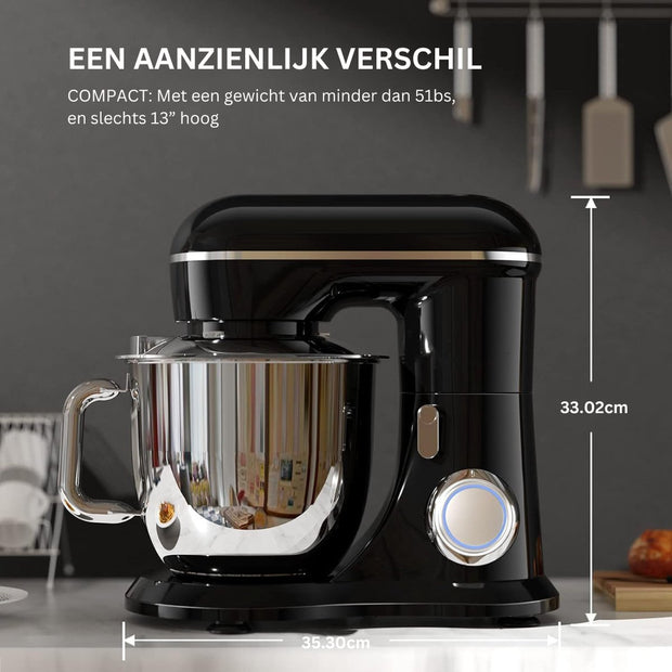Mixer met Mengkom - Keukenmachine - Keukenrobot - Zwart