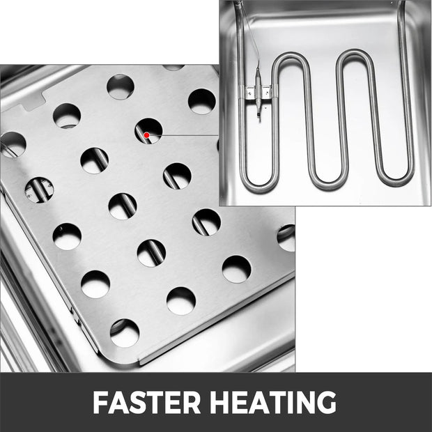 Frituurpan - Frituurpannen - Frituurpan Dubbel - Frituurpan tafel - Frituurpan Groot XXL - Frituurpan Grote Mand - Frituurpan Elektrisch - 2x6L - Frituurmandje -